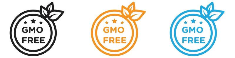 gmo free logo set collection for web app ui vector
