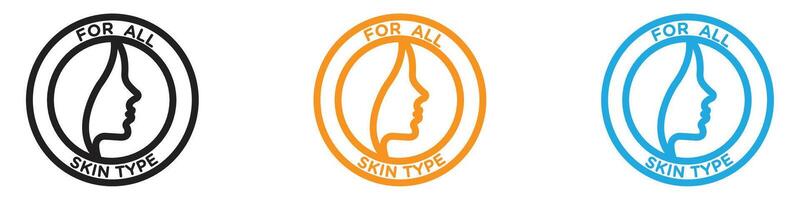 for all skin types logo set collection for web app ui vector