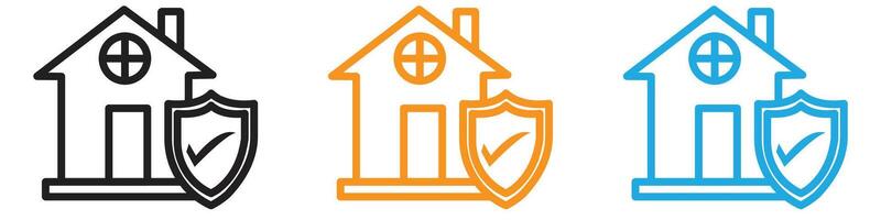 home insurance logo set collection for web app ui vector