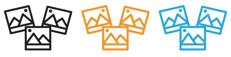 image or photo logo set collection for web app ui vector