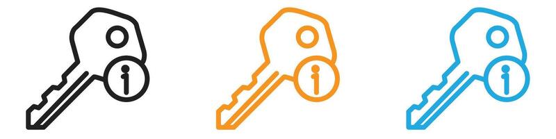 key information logo set collection for web app ui vector