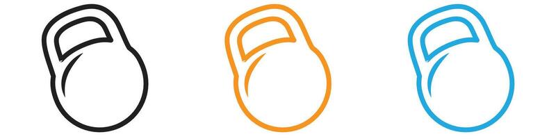 kettlebell logo set collection for web app ui vector