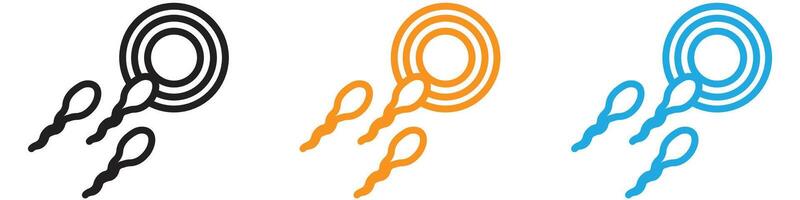 ovule being fertilized by sperm logo set collection for web app ui vector
