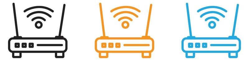 router logo set collection for web app ui vector