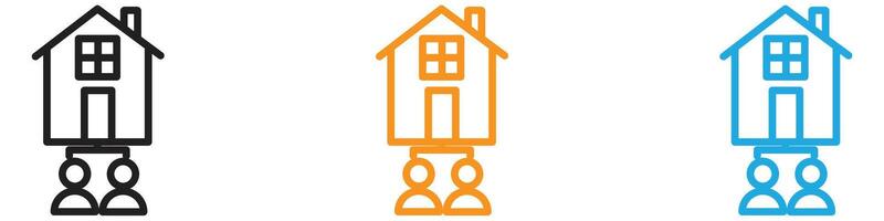 roommates logo set collection for web app ui vector