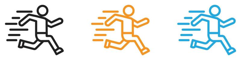 running Speed logo set collection for web app ui vector