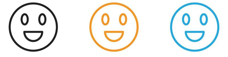 smile logo set collection for web app ui vector