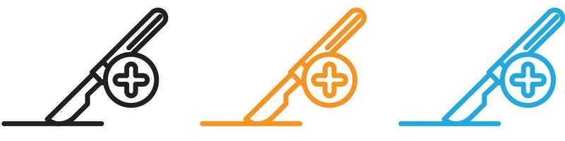 surgery logo set collection for web app ui vector