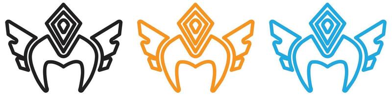 valkyrie logo set collection for web app ui vector