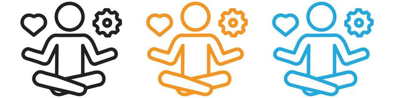 stress management logo set collection for web app ui vector
