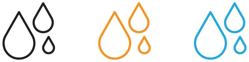 water drops logo set collection for web app ui vector
