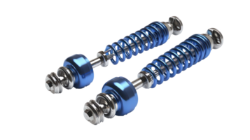 blue shock absorbers on a transparent background png
