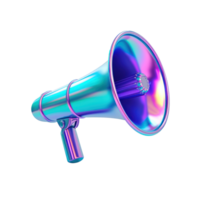a colorful megaphone on a transparent background png
