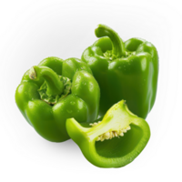 verde Sino Pimenta com uma mordida Fora do isto em transparente fundo png