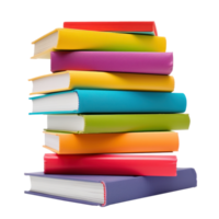 a stack of books on transparent background png