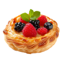 a pie with a lattice pattern on top of on transparent background png