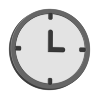 Clock icon for success concept with realistic 3d modern design png
