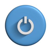 Media player icon audio symbol with 3d blue button design for element png