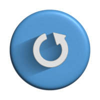 Media player icon audio symbol with 3d blue button design for element png