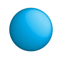 3d round blue web button empty for banner design colorful element png