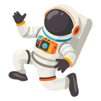 Astronaut colored flat icon against transparent background png