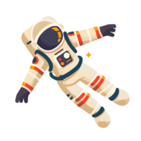 Astronaut colored flat icon against transparent background png