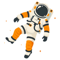 Astronaut colored flat icon against transparent background png