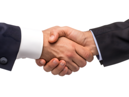 the close-up of a handshake between two businessmen png