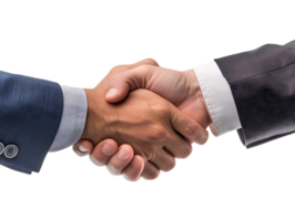 the close-up of a handshake between two businessmen png