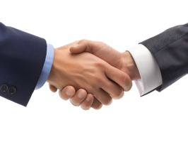 the close-up of a handshake between two businessmen png