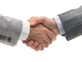 the close-up of a handshake between two businessmen png