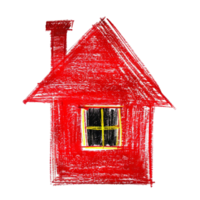 Scribbled house isolated on transparent background png