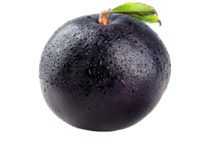 Ripe Black Sapote With Dew Drops png