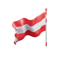 A 3D Render of an Austrian Flag Waving in the Wind png
