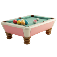 A Miniature Pool Table's Colorful Delight png