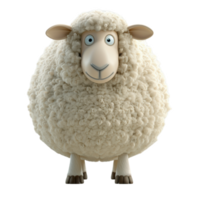 Fluffy Farm Sheep With a Friendly Face png