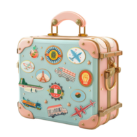 A Suitcase Adorned With Memories png