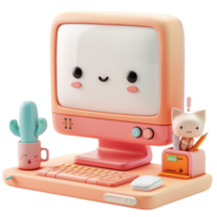 Smiling Desktop Computer png