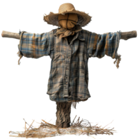 scarecrow isolated on transparent background ,farm scarecrow decoration , png