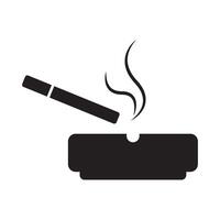 cigarette ashtray icon symbol vector