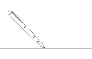 Continuous one line art simple pencil sketch outline illustration vector