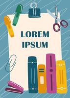 Back to school poster. Education concept. Back to school concept. School background with school objects. vector