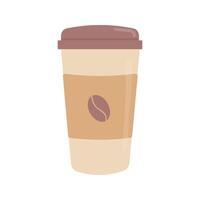 Paper coffee cup isolated on white background. vector