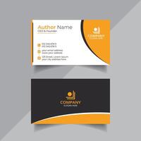 Yellow and black color corporate business card design vector