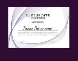 Gradient effect certificate appreciation for company or school vector