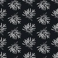 nature elements, autumn leaves seamless pattern, leaves silhouette vector