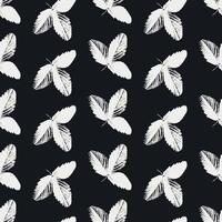 nature elements, autumn leaves seamless pattern, leaves silhouette vector