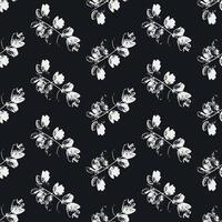 nature elements, autumn leaves seamless pattern, leaves silhouette vector