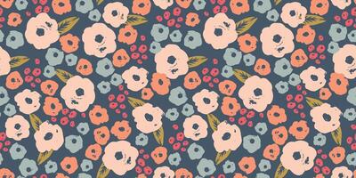 Folk floral seamless pattern. Modern abstract design for paper, cover, fabric, pacing and other uses vector