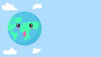 Healthy Earth With Clean Clouds 4k Animation is used for explanatory purposes, to explain the state of the earth and so on video
